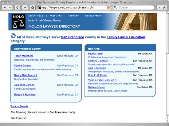 Nolo Lawyer Directory