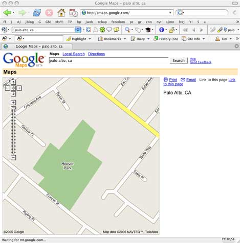 Google Map of Palo Alto