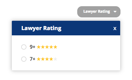 Filter by Lawyer Rating