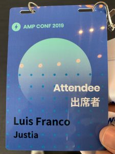 Luis' AMP Conf 2019 Attendee Badge