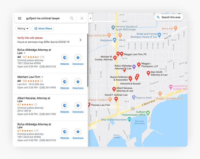 GMB Data showing up in ads on Google Maps
