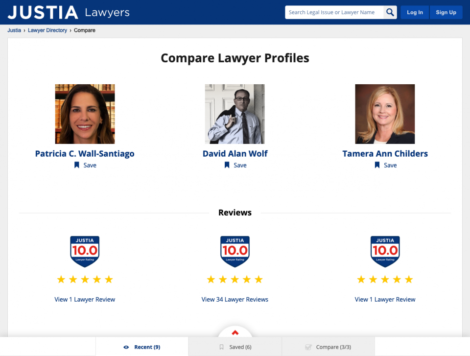 Compare Lawyers Tool
