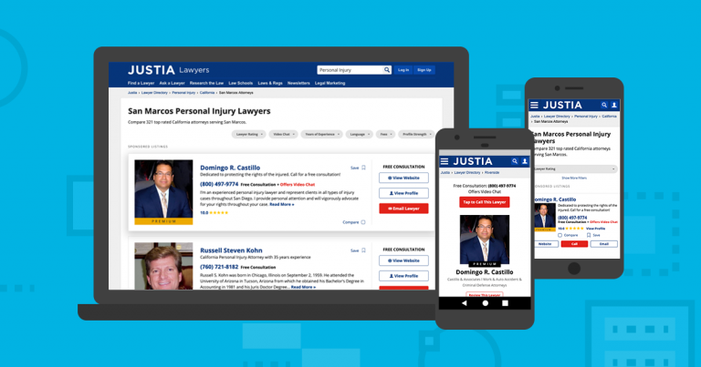 Announcing Newly Designed Premium Placements on the Justia and LII Lawyer Directories