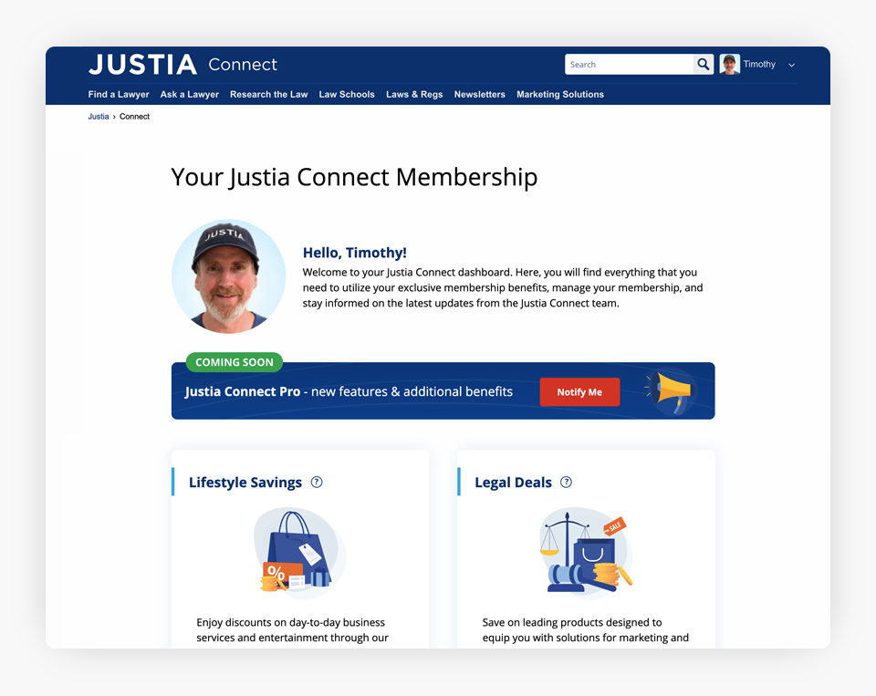 Justia Connect - Membership