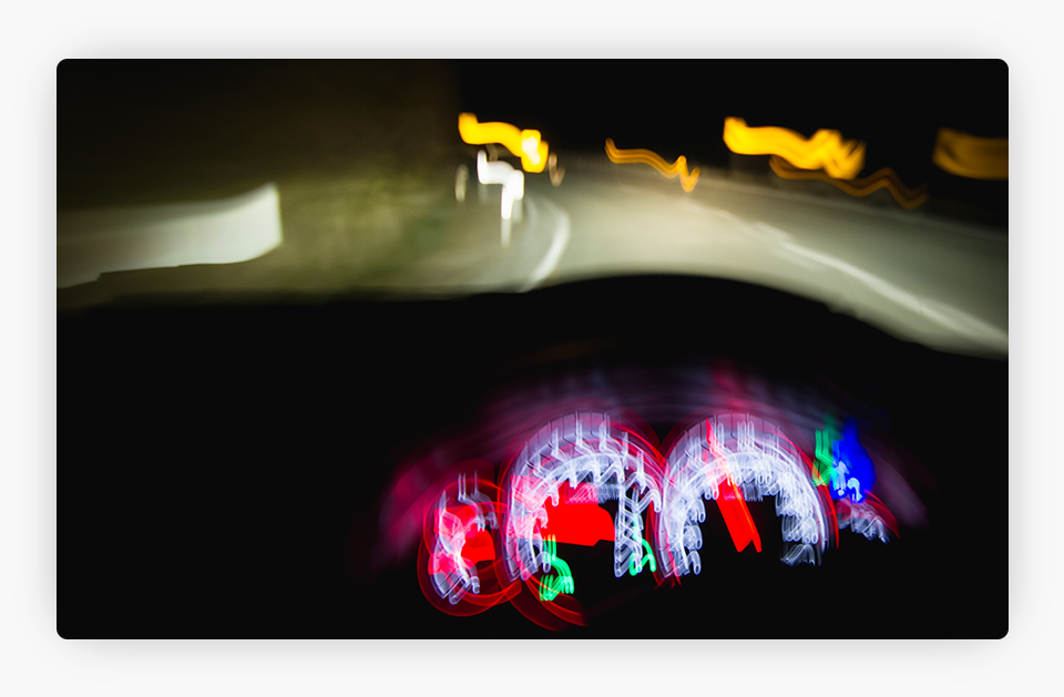 Blurred Vision of Car's Dashboard