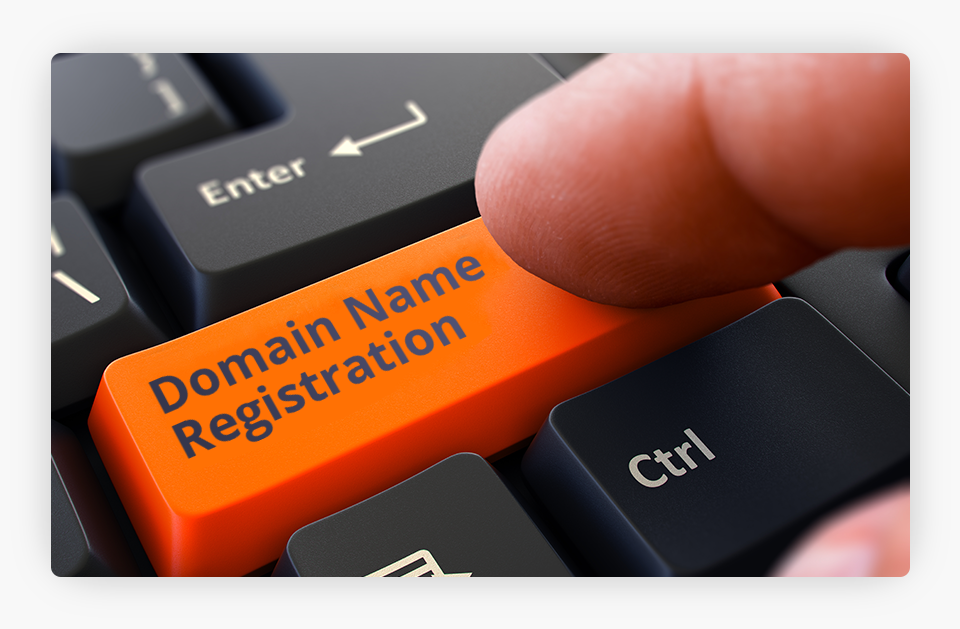 Finger Pressing Domain Name Registration Key