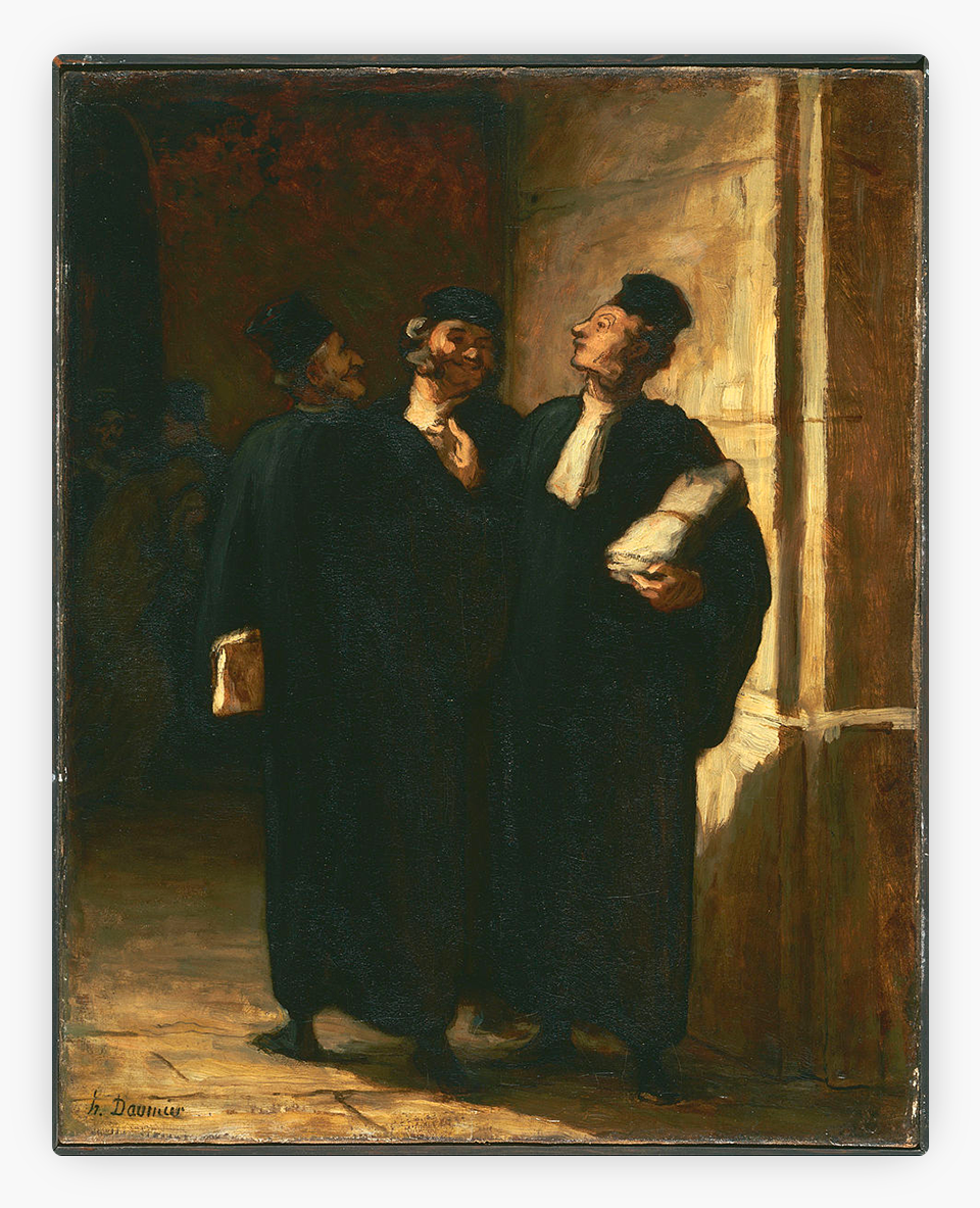 Three Lawyers by Honoré Daumier
