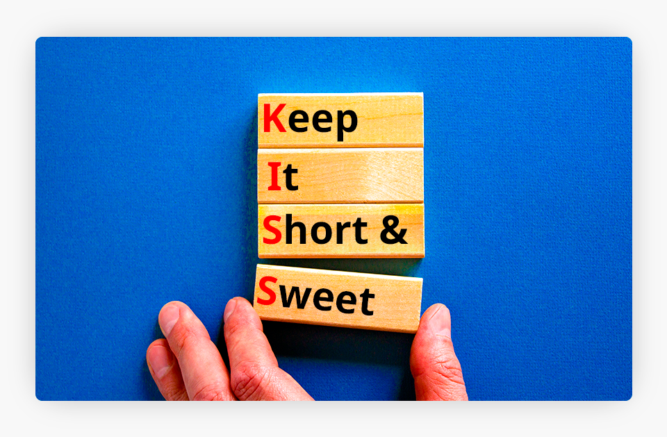"Keep It Short & Sweet" Sign