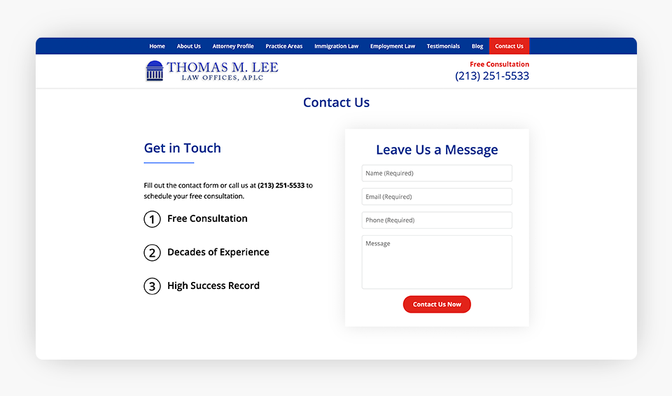 Thomas M. Lee Contact Page