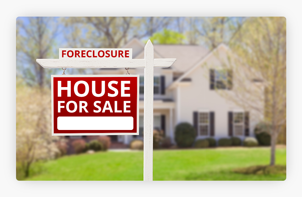 Foreclosure House for Sale Sign