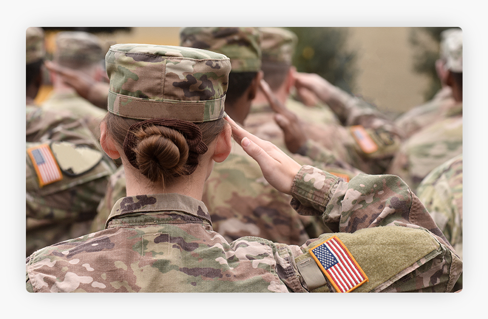 Military Woman Saluting