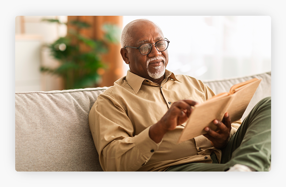 Older Man Reading a Book