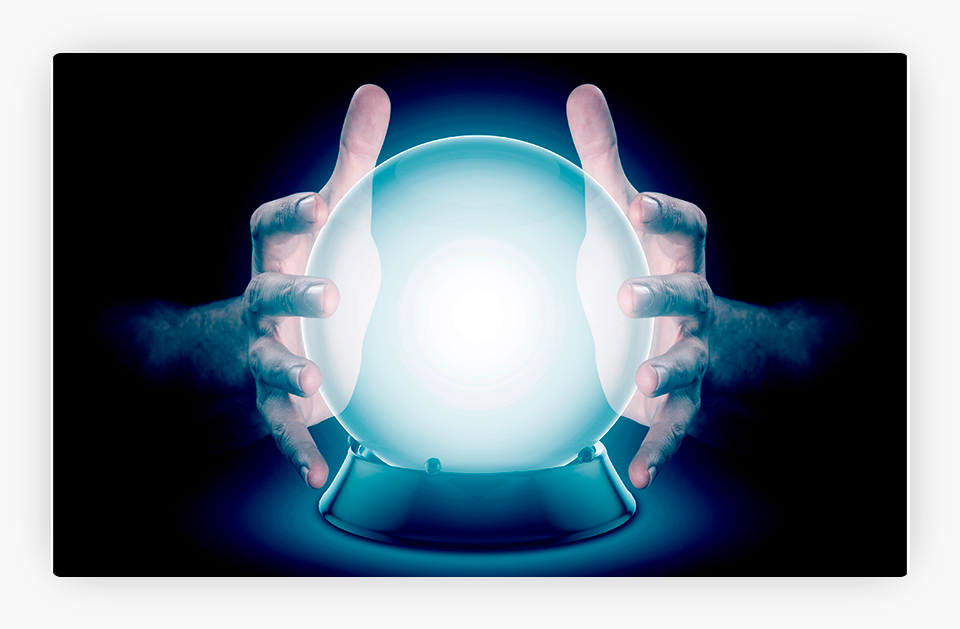 Person Holding a Crystal Ball