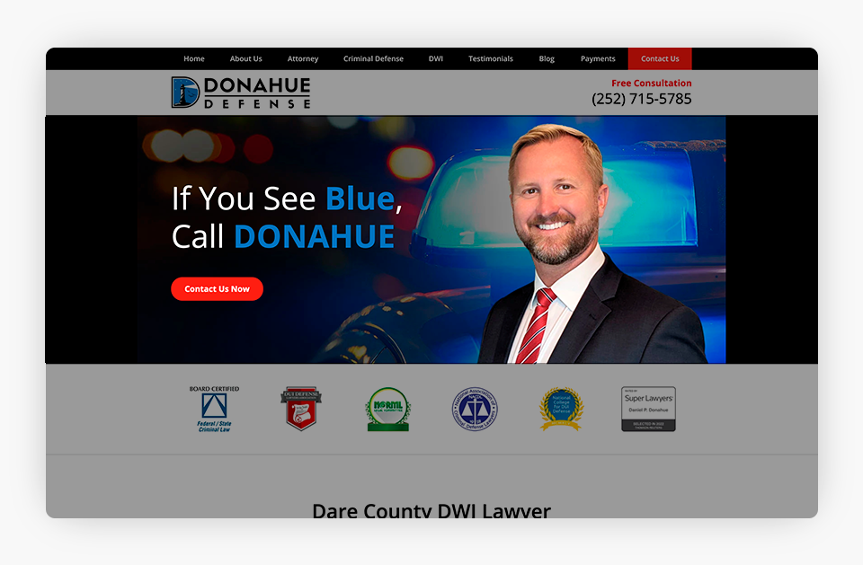 Donahue Defense Firm's banner