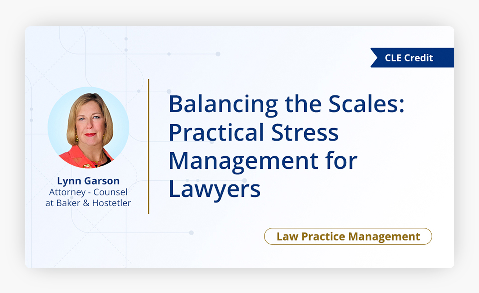 Balancing the Scales Practical Stress Management for Lawyers Cover