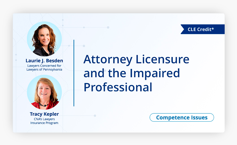 Attorney Licensure and the Impaired Professional Cover
