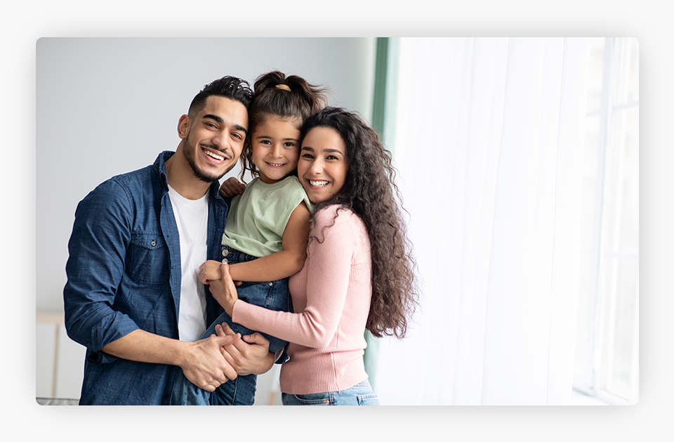 A Family Smiling