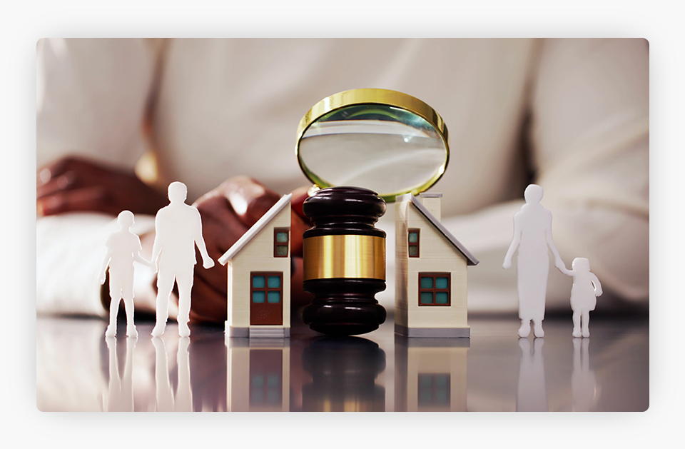 Person Checking With Magnifying Glass a House