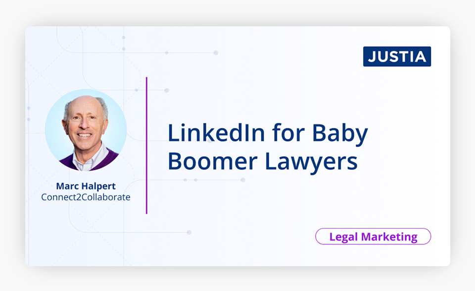 LinkedIn for Baby Boomer Lawyers Cover Image