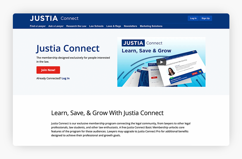 Justia Connect Membership