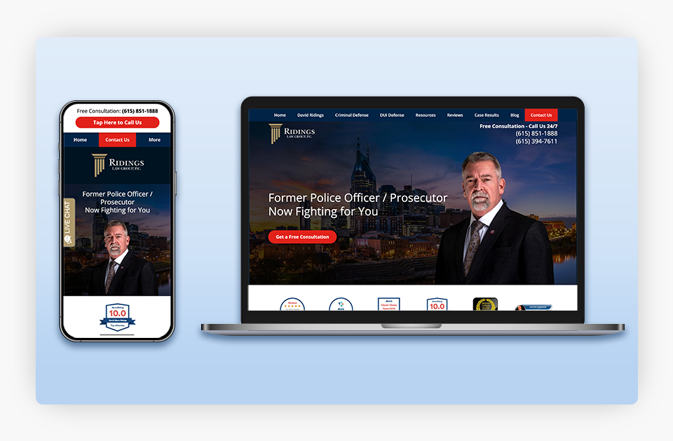 A responsive law firm website