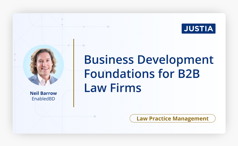 Business Development Foundations for B2B Law Firms cover image