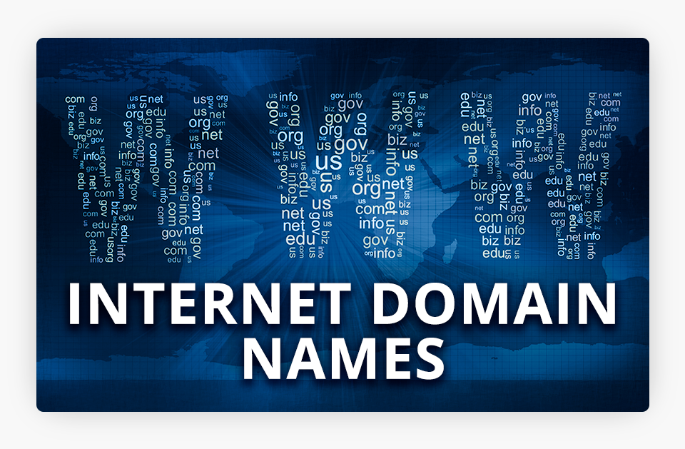 Allusive image of the internet domain names