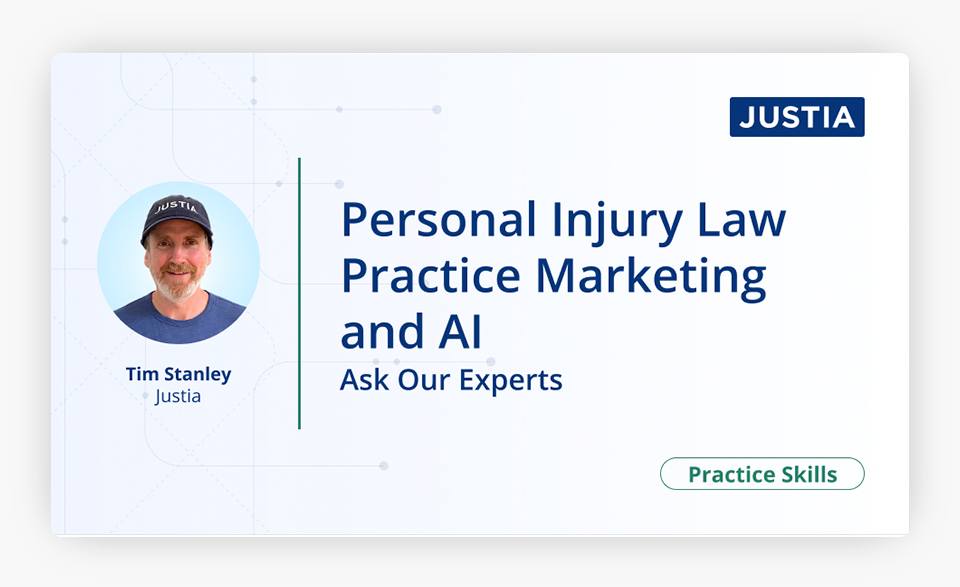 Personal Injury Law Practice Marketing and AI Ask Our Experts Cover Image