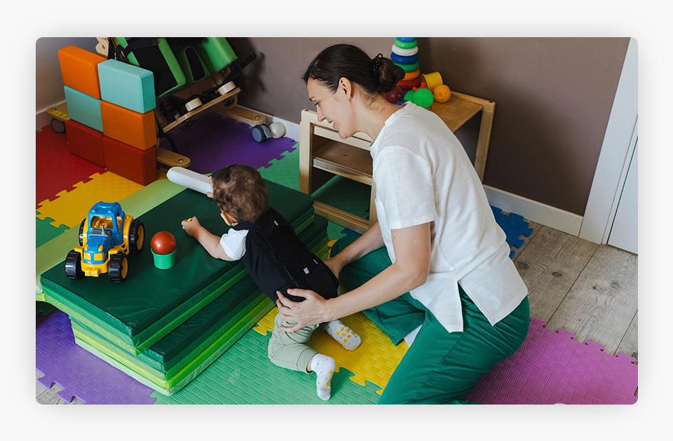 Young Child Practicing Physical Therapy